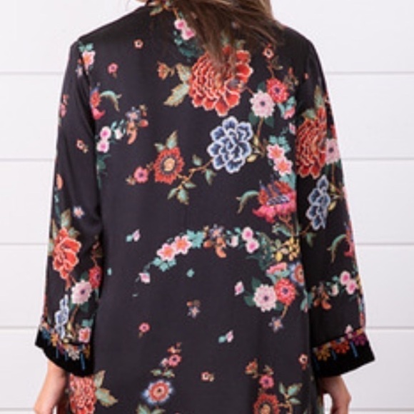Johnny Was Velvet-Trim Floral Kimono/Jacket NWT (oversized) - Picture 6 of 14